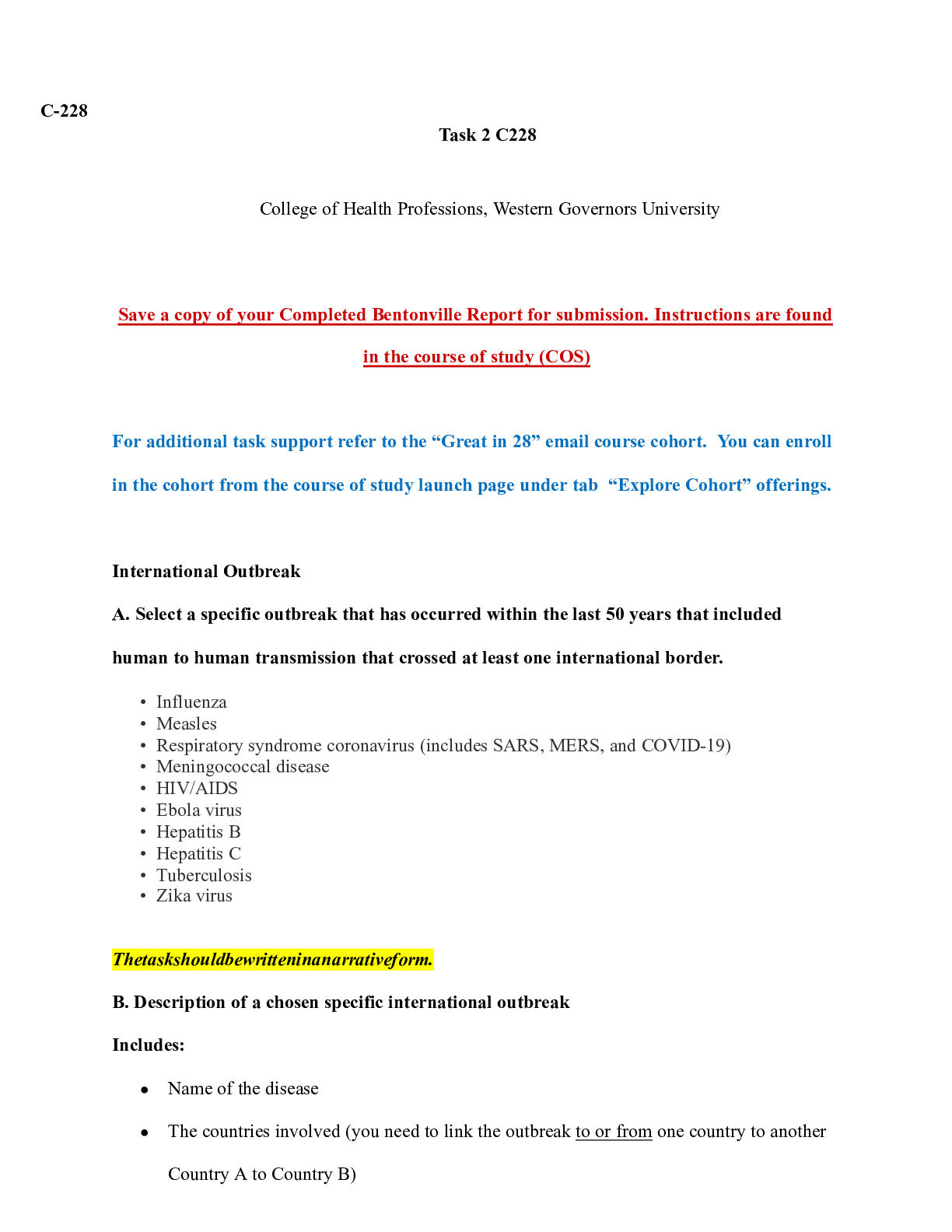 Preview of Task 2 Template 2021 2.docx    C-228 Task 2 C228 College of Health Professions, Western Go